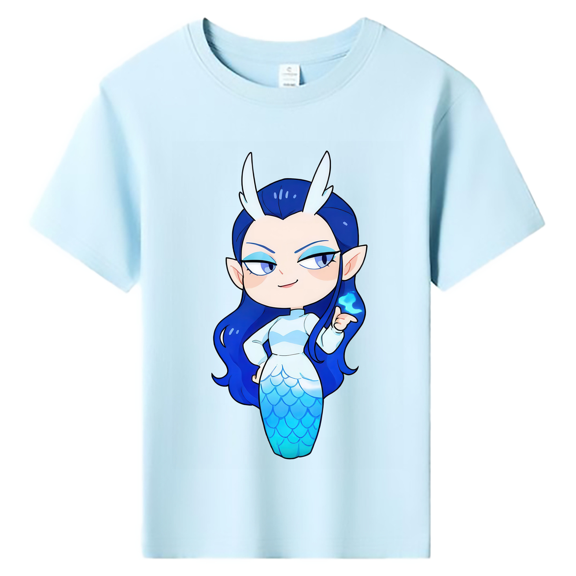 （画像用） Ne Zha 2 ナタ 魔童の大暴れ 綿100％キッズTシャツ（フロントプリント）